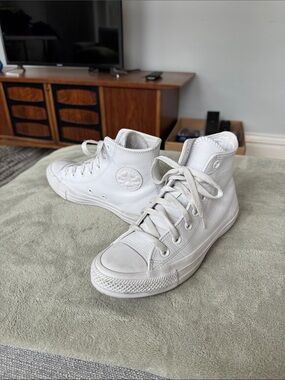 White Leather Converse